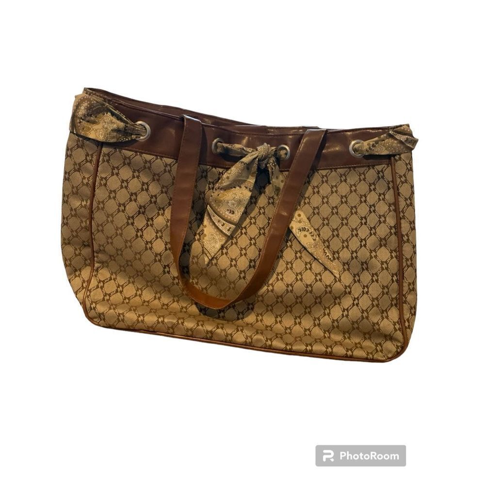 Chadwick's Satchel Purse Brown Nylon